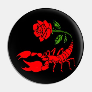 Scorpio rose stinger Pin