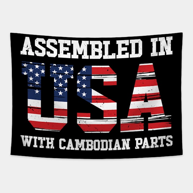 Born Cambodian Cambodia American USA Citizenship Tapestry by Tom´s TeeStore