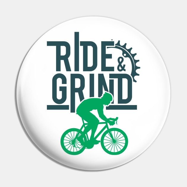 Bike Life Cyclist Pedal Hard Grind Pin by EdSan Designs