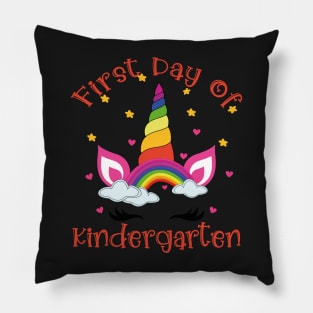 Lovely Unicorn Face | 1st Day of Kindergarten Pillow