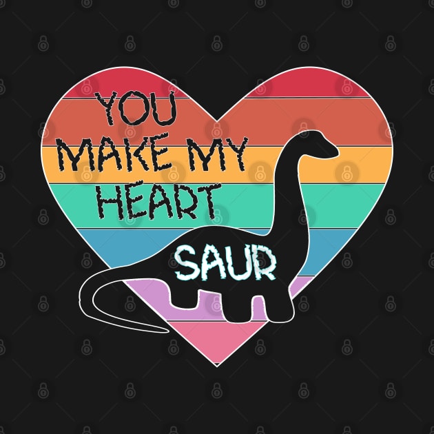 You Make my Heart Saur Dinosaur Valentine by Timeforplay