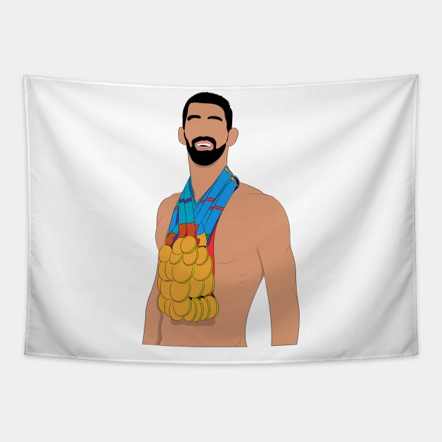 Michael Phelps Tapestry by SickSticksCo