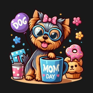 Yorkie Love: Fueling Life's Adventures with Coffee! T-Shirt