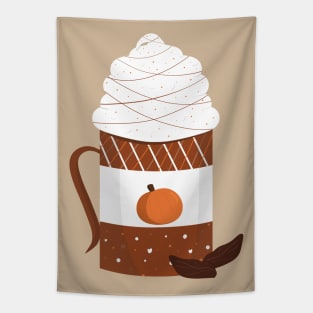 Fall Time Coffee with Whipped Cream Tapestry