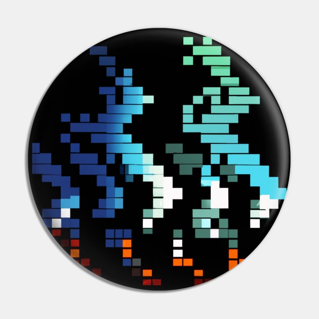 Retro gamer Pattern Design Pin by Boztik-Designs