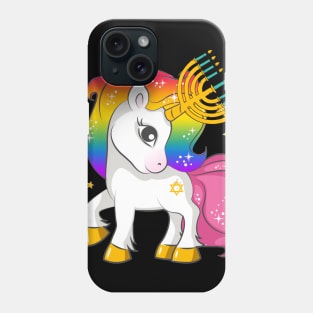 Funny Jewish Shirt Unicorn Menorah Hanukkah Phone Case