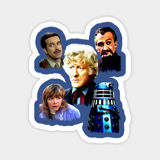 Third Doctor montage Pertwee Magnet by Diversions pop culture designs