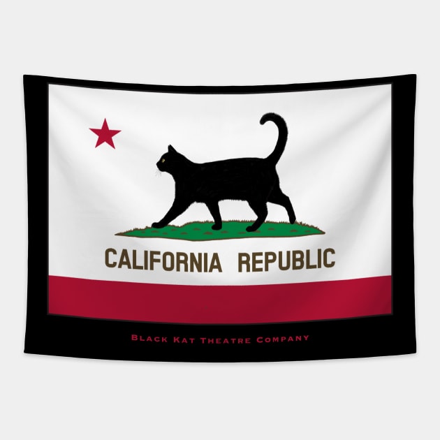 Black Kat Theatre California Flag Tapestry by Black Kat Theatre