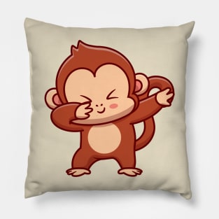 Cute Monkey Dabbing Cartoon Pillow