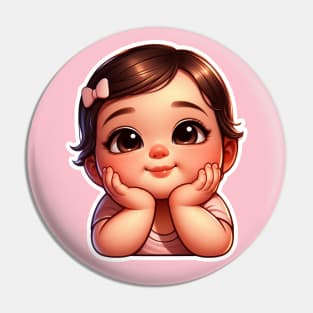 Cute Little Baby Girl Pin