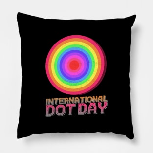 'Rainbow Dot' Awesome International Dot Day Gift Pillow