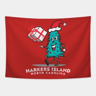 Harkers Island, NC Vacationing Christmas Tree Tapestry