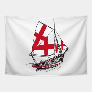 England Team Support United Kingdom Ship - Sailor Team of England Pride Tapestry