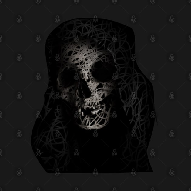 The Horror Skull - Scribble by tatzkirosales-shirt-store