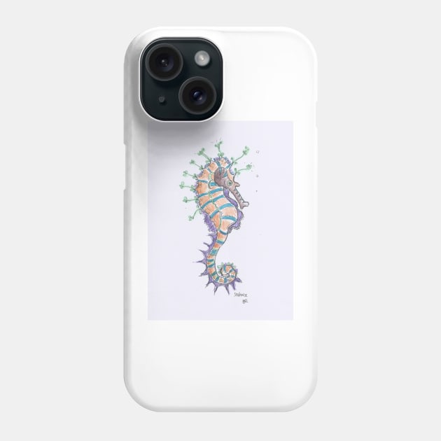 Seahorse drawing Phone Case by DebTheZeb