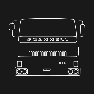 Scammell S26 classic lorry white outline graphic T-Shirt