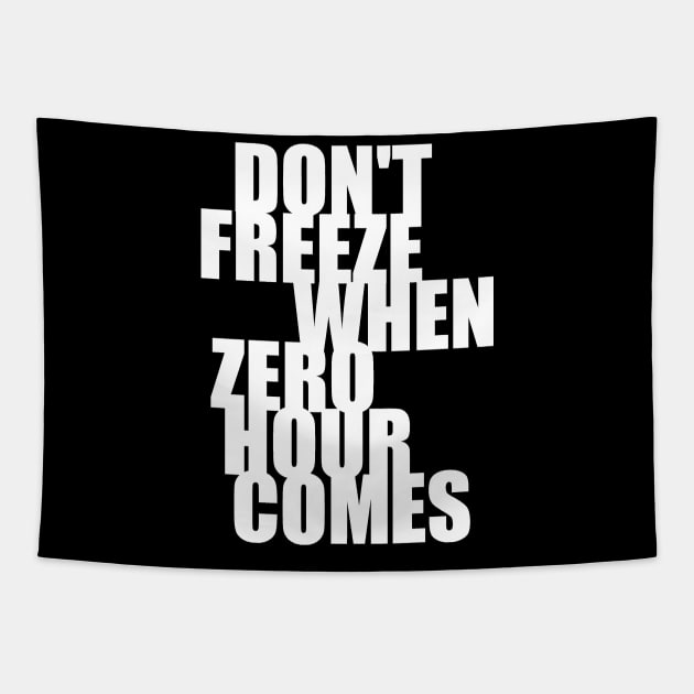 Don't Freeze (white) Tapestry by Philter Design