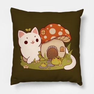 Mushroom house Pillow