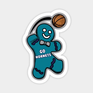 Charlotte Hornets Gingerbread Man Magnet