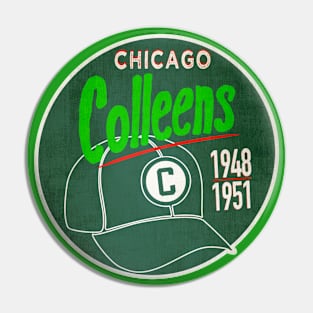 Chicago Colleens • AAGPBL Hat • Chicago, Illinois Pin