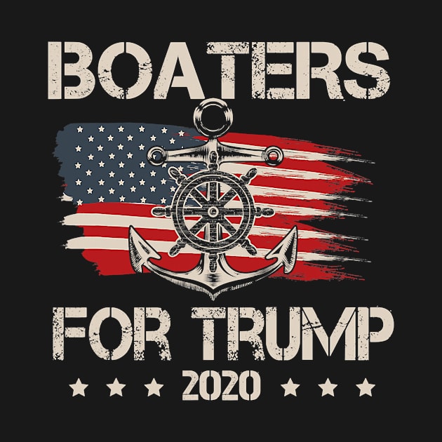 Boaters For Trump US Flag Re Elect President Trump 2020 by SevenAM