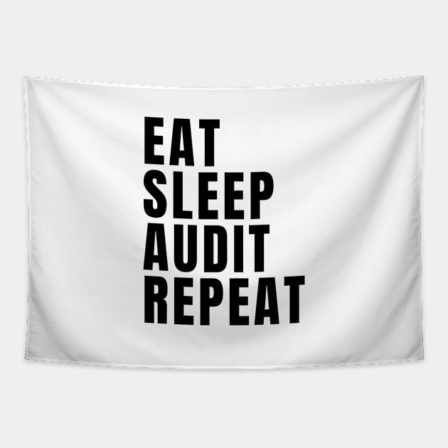 Eat Sleep Audit Repeat Tapestry by Textee Store