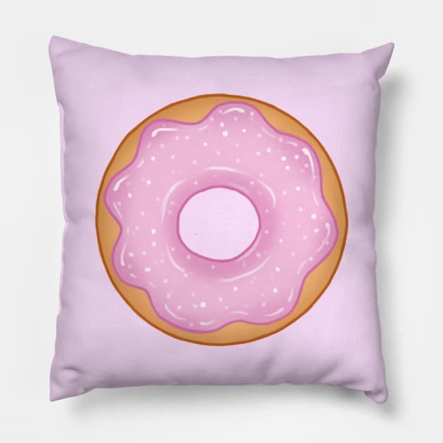 Pink Donut Pillow by MidaDesigns1