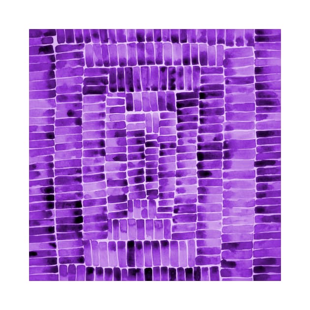 Watercolor abstract rectangles - purple by wackapacka