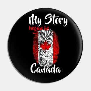 Canada Flag Fingerprint My Story DNA Canadian Pin