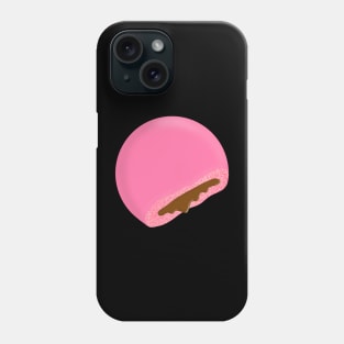 Pink cookie with chocolate dripping from the inside Phone Case