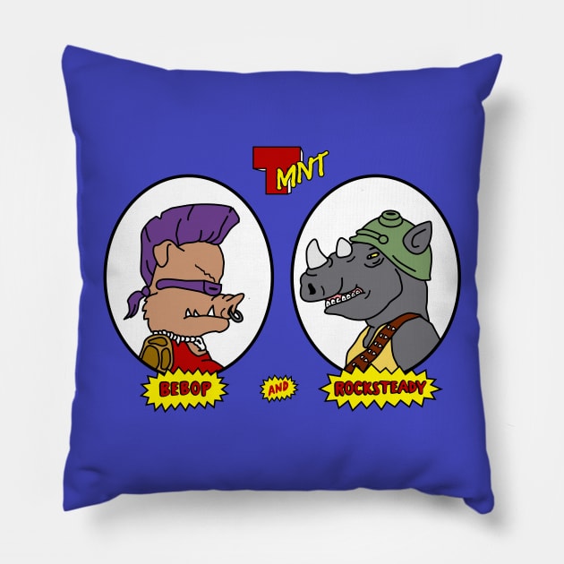 Bebop and Rocksteady Pillow by BiggStankDogg