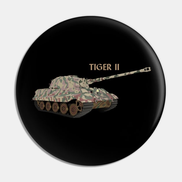 Tiger II German WW2 Battle Tank Pin by NorseTech