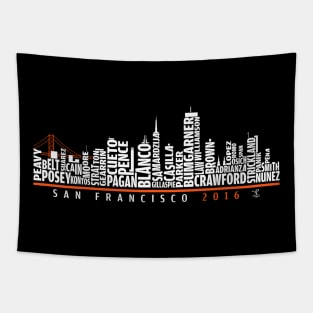 Buster Posey Skyline - Tapestry