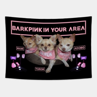 BarkPink in your area Pink Bandanas Tapestry