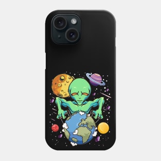 Space Day Alien Puppeteer Shifting Earth Planets Stars SciFi Phone Case