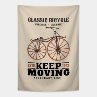 Classic Bicycle Keep Moving Tapestry