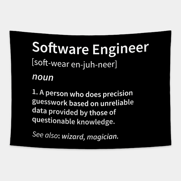 Software Engineer Definition Tapestry by DragonTees