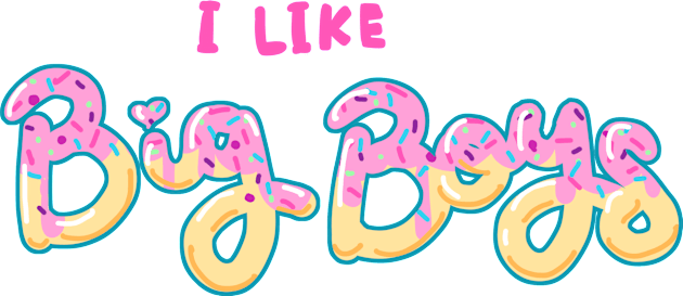 I Like Big Boys (donut design) Kids T-Shirt by DixxieMae