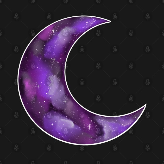 Galaxy Crescent Moon (Pink & Purple) by Sophie Elaina