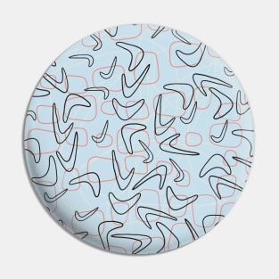 Retro Boomerang Pattern Pin