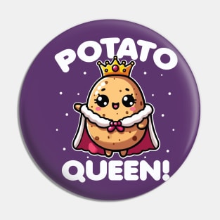Potato Queen: Kawaii Cute Potato For Vegetarians Pin