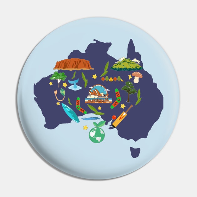 The wholesome Australian world Pin by HALLSHOP