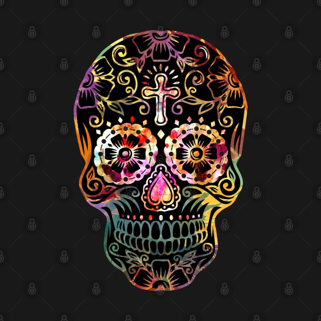 Funny Mexican Sugar Skull cross by EDDArt