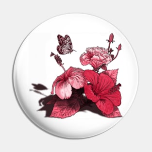 Hibiscus Bouquet Pin