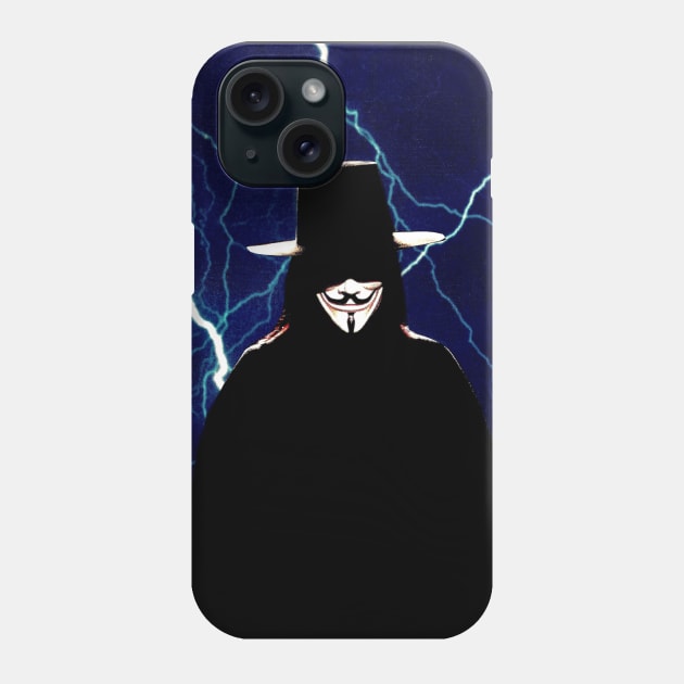 Anonymous Hacker V for Vendetta Guy Fawkes Phone Case by seruniartworks