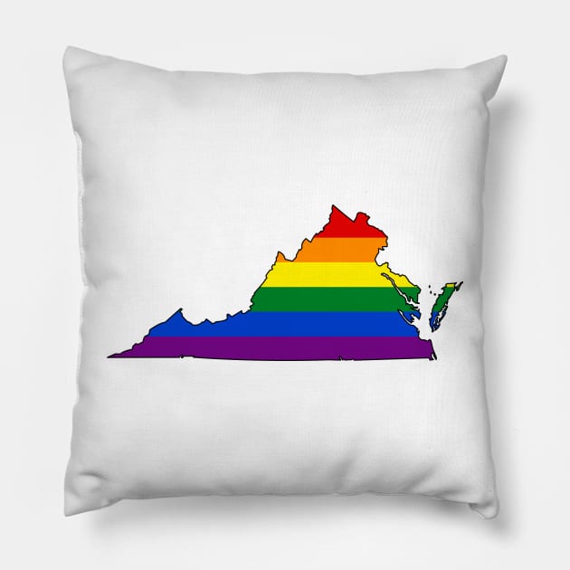 Virginia Pride! Pillow by somekindofguru