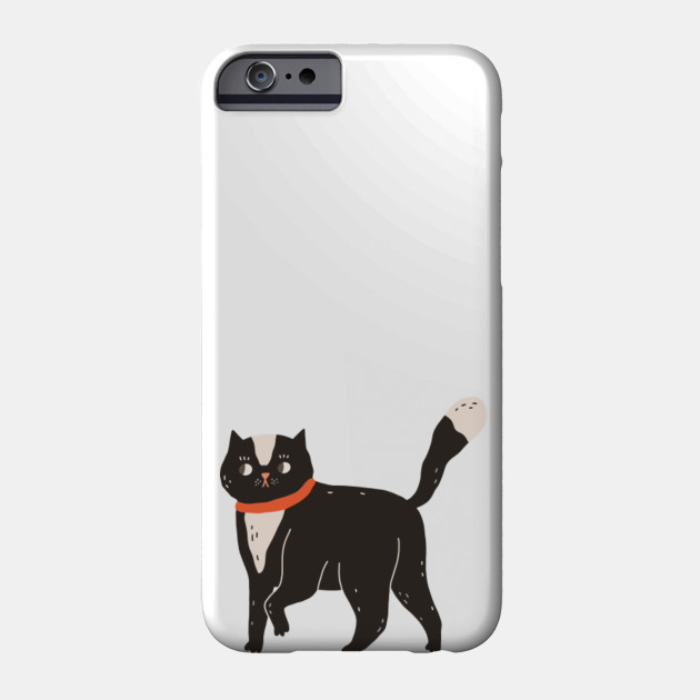 Proud Black Cat With A Red Collar Kitten Black Cat Phone