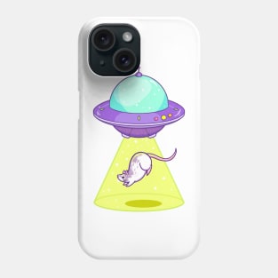 Rat Abduction - Alien Spaceship Phone Case