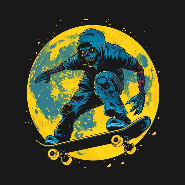 Zombie on a Skateboard by Sitchko