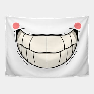 Super Wide Smile  - Face Mask Tapestry